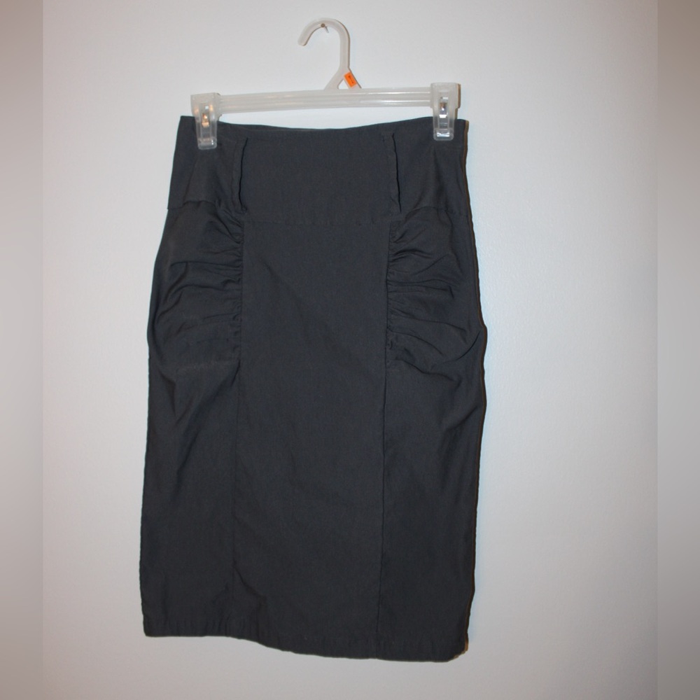 Small Gray Pencil Skirt with Large Belt Loops